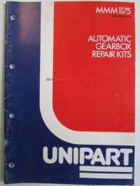 Unipart MMM 1175 Automatic gearbox repair kits 1979 - Automaatti vaihteiston varaosaluettelo, katso kuvista sisällys tarkemmin.