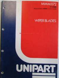 Unipart MMM 1172, Wiper Blades - Pyyhinsulkien Varaosaluettelo, katso kuvista sisällys tarkemmin.