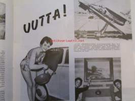 Tekniikan Maailma 1957 nr 6 -mm. Kannessa Opel Kapitän, Haukia heittouistimella rakennusohjeet, Veneenkuljetusrattaat rakennepiirustukset, Mihin
