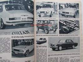 Tekniikan Maailma 1968 nr 1 -mm. Tokyo Motor Show Torinossa, Mazda RX 87, Datzsun Bluebird 1300, 10 vuotta avaruudessa, Renault R4L Rellu 4 koeajo, Voiteletko