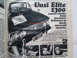 Tekniikan Maailma 1968 nr 11 -mm. Matkailuperävaunu kesä 43 eri vaunun tekniset tiedot ja hinnat, Marino Junior - Tomos 4, Puch-Tunturi M 125, Mazda 1500 De Luxe,