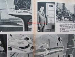 Tekniikan maailma 1958 nr 7 -mm. Puuttuuko autokorjaamoilta vastuutuntuo, TM koejaa Morris Minor 1000, Yashica 44, Japanilaiset autot saapuvat markkinoille v 1958,