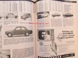 Tekniikan maailma 1962 nr 13 -mm.  Suuri autoparaati kuvat ja tekniset tiedot 72 autosta esim mallit Opel VW NSU Neckar Fiat BMW DKW Mercedes Glas Ford Rover Jaguar