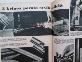 Tekniikan maailma 1959 nr 1 -mm. Valonarka sähkösilmä, Halpa 2-putkinen osaluettelo ja kuvat, ALfa Romea Giulietta t.i.,Agfa Silette automatic kamera, Simson 425