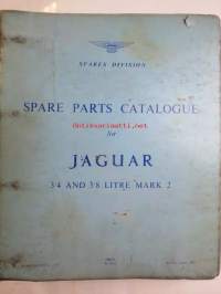 Jaguar 3.4 and 3.8 Litre Mark 2, Spare Parts Catalogue  -varaosaluettelo, Katso tarkemmat mallit ja sisällys kuvista