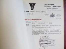 Rover Service News Letters Vol.2 1965-68 - Huoltokirjeet, Katso kuvista tarkemmat mallitmerkinnät  ja sisällys