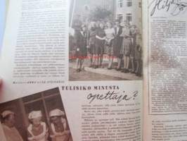 Kotiliesi 1947 nr 11-12 Kansi: Martta Wendelin (kansallispukuaihe) -mm. Isännän ja emännän 150-vuotisjuhla Elli Suninen, Elättääkö mies vaimoaan, Hilja