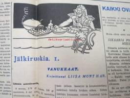 Uusi Suomi 1935 nr 1 (6.1.) Sunnuntailiite, sis. mm. seur. artikkelit; Kaikki ovat väärässä - paitsi yleisö - näytelmäkirjailijat, näyttelijät, teatteri,