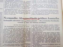 Deutsche Allgemeine Zeitung 19.7.1944, saksalainen II Maailmansodan  aikainen päivälehti, sis. mm. Die Ersten Ritterkreuze für Einzelkämpfer der Kriegsmarine,