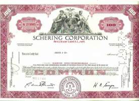 Schering Co  osakekirja 1969   -  Schering  osti Leiraksen vuonna 1996. Keväällä 2003 Leiras muutti nimensä Schering Oy:ksi.