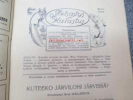 Metsästys ja kalastus 1925 nr 2, sis. mm. seur. artikkelit / jutut / kuvat; W:m Wallenius - Kuteeko järvilohi järvissä?, Kalle Rikala - ajojahdilla, Karl Fazer