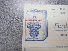 Ferd. Alfthan, Viipuri 7.3.1930 -asiakirja (Santos-kahvi-logo)