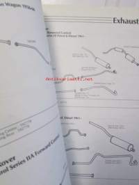 Land Rover Service Parts Catalogue - Varaosakirja, Katso tarkemmat mallit ja sisältöluettelo kuvista