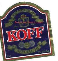 Koff Special III olut - olutetiketti