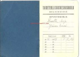 Taideteollisuuskoulu Helsingisä - opintokirja 1946-47