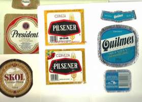Olutetikettejä Etelä-Amerikasta: Argentina, Brasilia ja Ecuador erä levyllä , olutetiketti