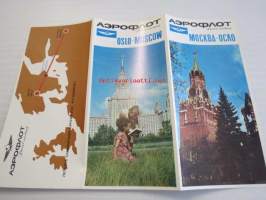Aeroflot Soviet airlines Oslo Moscow -matkaesite