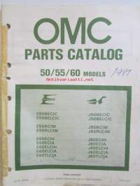 OMC - Evinrude Parts catalog 50/55/60 Models 1981 - Perämoottorin varaosaluettelo v.1981, Katso kuvista tarkempi malliluettelo ja sisältö.