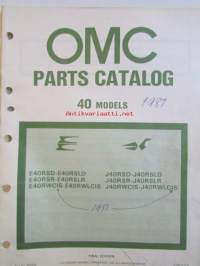 OMC - Evinrude Parts catalog 40 Models 1981 - Perämoottorin varaosaluettelo v.1981, Katso kuvista tarkempi malliluettelo ja sisältö.