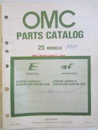OMC - Evinrude Parts catalog 25 Models 1981 - Perämoottorin varaosaluettelo v.1981, Katso kuvista tarkempi malliluettelo ja sisältö.
