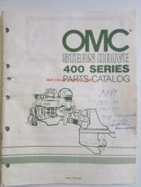 OMC - Stern Drive 400 series Parts 120/140 models 1981 - Perämoottorin varaosaluettelo v.1981, Katso kuvista tarkempi malliluettelo ja sisältö.