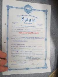 Försäkrings-Aktiebolaget Fylgia / S/S Nordstjernanl med avgång till Åbo, 9.4.1925 -kuljetusvakuutuskirja