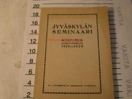 jyväskylän seminaari  kertomus lukuvuodelta  1919-1920