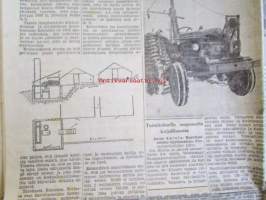 Koneviesti 1955 nr 8 -mm. Mc Cormick International Super BWD-6 esittely, Veho Willys mainos, Fordson Major Puolitelaketjutraktori, Koetusselotuksia