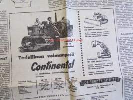 Koneviesti 1955 nr 8 -mm. Mc Cormick International Super BWD-6 esittely, Veho Willys mainos, Fordson Major Puolitelaketjutraktori, Koetusselotuksia