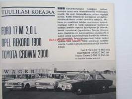 Tuulilasi 1969 nr 12 -mm. Rattijuoppous rangaistukset, Tokion autonäyttely 1969 Mazda R 130 coupe, Honda 1300 Custom 99, Datsun Fairlady Z, Nissan President,