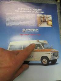 Superior Economy Van ambulance on Chevrolet -koritehtaan myyntiesite
