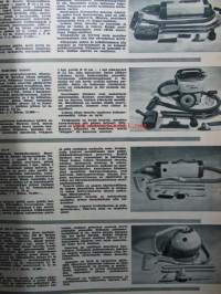 Tekniikan Maailma 1960 nr 12 -mm. Pölyimurit testissä kuvat ja tekniset tiedot, Pakettiautot henkilökuljetukseen, 3 sivua kuvia. ( Peugeot, WV, Citroen, Austin,
