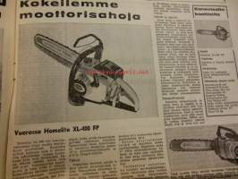 Koneviesti 1971 / 1 sis mm. Uudet Internationalit.Wärtsilän uutuudet.Homelite XL-400 FP,kokeessa.Moottoriöljyt testissä.Valuraudan hitsaukseen uutta