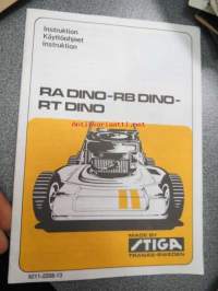 Stiga RA Dino - RB Dino - RT Dino ruohonleikkuri -käyttöohjekirja + varaosaluettelo / Instruktionsbok
