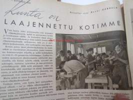 Kotiliesi 1945 nr 17-18, sis. mm. seur. artikkelit / kuvat / mainokset; Kansikuva - sommitellut Doris Bengström, Kas-Kas kengänpohjavoide, Rut Bryk Arabia,
