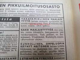 Kotiliesi 1945 nr 17-18, sis. mm. seur. artikkelit / kuvat / mainokset; Kansikuva - sommitellut Doris Bengström, Kas-Kas kengänpohjavoide, Rut Bryk Arabia,