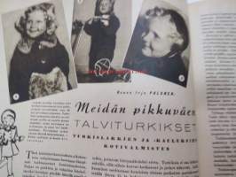 Kotiliesi 1945 nr 20, sis. mm. seur. artikkelit / kuvat / mainokset; Kansikuva Martta Wendelin, Kas-Kas kengänpohjavoide, Ohran jätetähkistä talkkunoita,