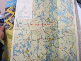 Jyväskylä matkailukartta / turistkarta / tourist´s map 1952