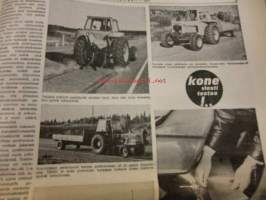 Koneviesti 1971 / 21 sis mm. Traktoreitten jarrut,vastaako käytäntö mainosten lupauksia,testi.Valssattu vaihtoehto viljan tuoresäilöntään.Varsta
