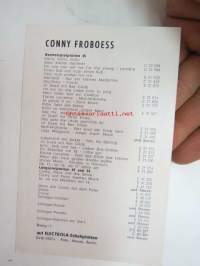 Conny Froboess -ihailijakortti, alkuperäinen nimikirjoitus