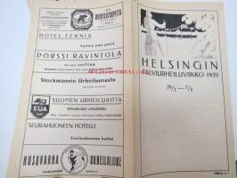 Helsingin Talviurheiluviikko 1920 -esite / ohjelma