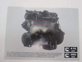 Sisu Cummins N-sarja 415 STC, 385 STC moottori -myyntiesite / sales brochure