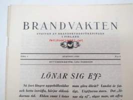 Brandvakten 1924 provnummer + 1925 nr 7, 5, 4, 3, 2 -palo-kunta-alan lehti, ruotsiksi