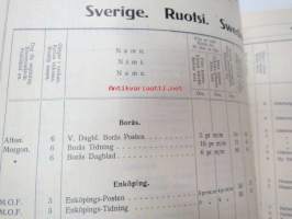 Ilmoitustaksa 1915 Suomen sähkösanomatoimiston ilmoitusosasto - Annonstaxa - Finska telegram byrions annonsafdelning