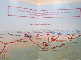 Guide map of Revolutionary Sites of Battles in Pochonbo and Musan Area -Pohjois-Korealaisten kuuluisien taistelupaikkojen opaskartta, englanninkielinen