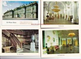 The Winter Palace.  The Hermitage, Museum Halls.  Talvipalatsi, Eremitaasi. 16 valokuvakorttia kansissa, 1977.