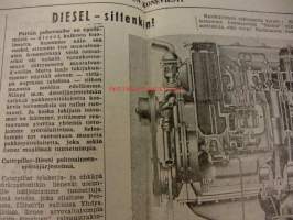 Maaseudun Koneviesti 1954 / 8 huhtikuu II, sis. mm. seur. artikkelit / kuvat / mainokset; Fordson Major Diesel, Automaattinen turvevarastopesä, Kuinka pitkä on