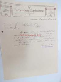 Hallströmin Lankaliike, Uusikaupunki, 11.3.1925 -asiakirja