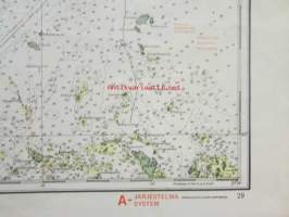 Veneilykartta Ahvenanmaan saaristo - Degerby - Bergham 1:50 000 ( järjestelmä A ) takana myös Överö - Sottunga, katso kuvista tarkempi sisältö