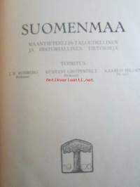 Suomenmaa Ahvenanmaan lääni II Maantieteellistaloudellinen ja historiallinen tietokirja, Lisäksi aakkosellinen hakemisto ja kartta, katso kuvista sisältö tarkemmin.